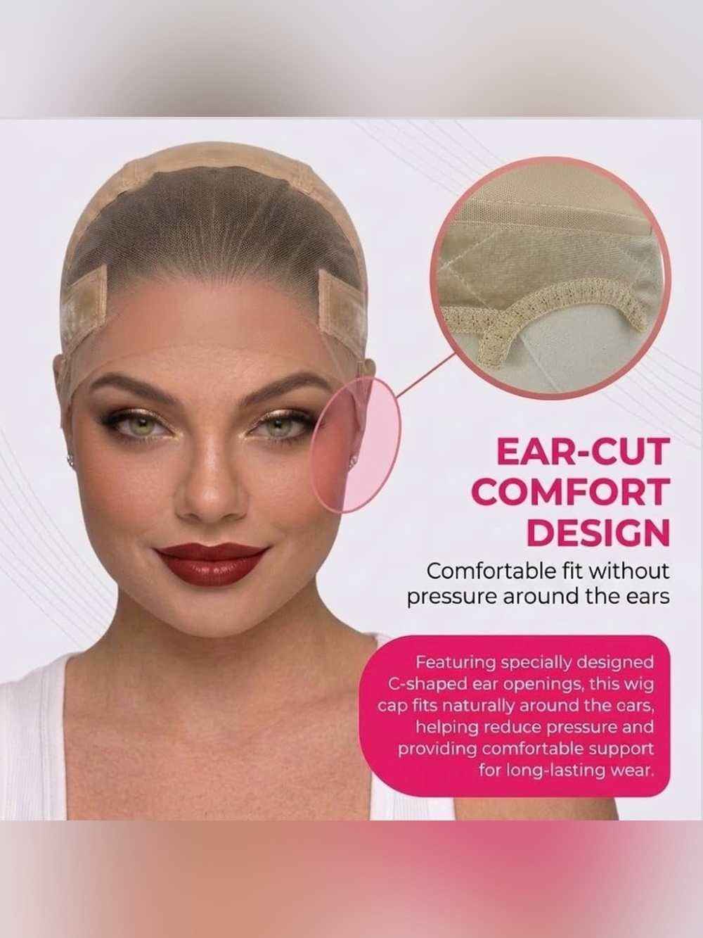 HD Lace Front 11x5 Glueless Wig Cap with Grip Band #038 - Picture 4 of 11